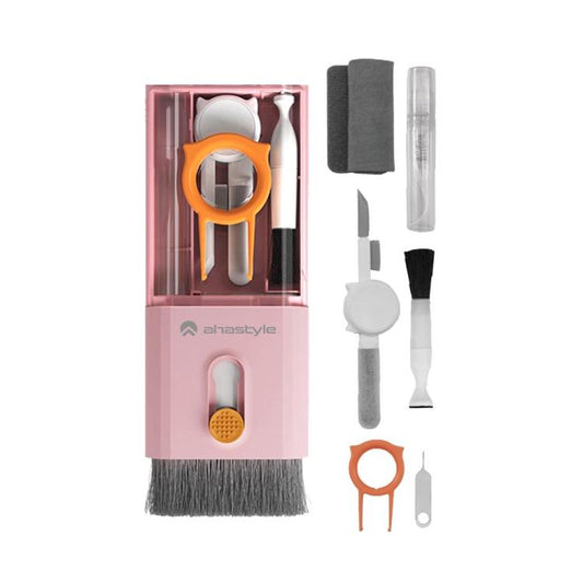 AhaStyle WG121 10 In 1 Multi-functional Cleaning Tools For Earphones Mobile Phones Tablets(Pink) - Other Accessories by AhaStyle | Online Shopping UK | buy2fix