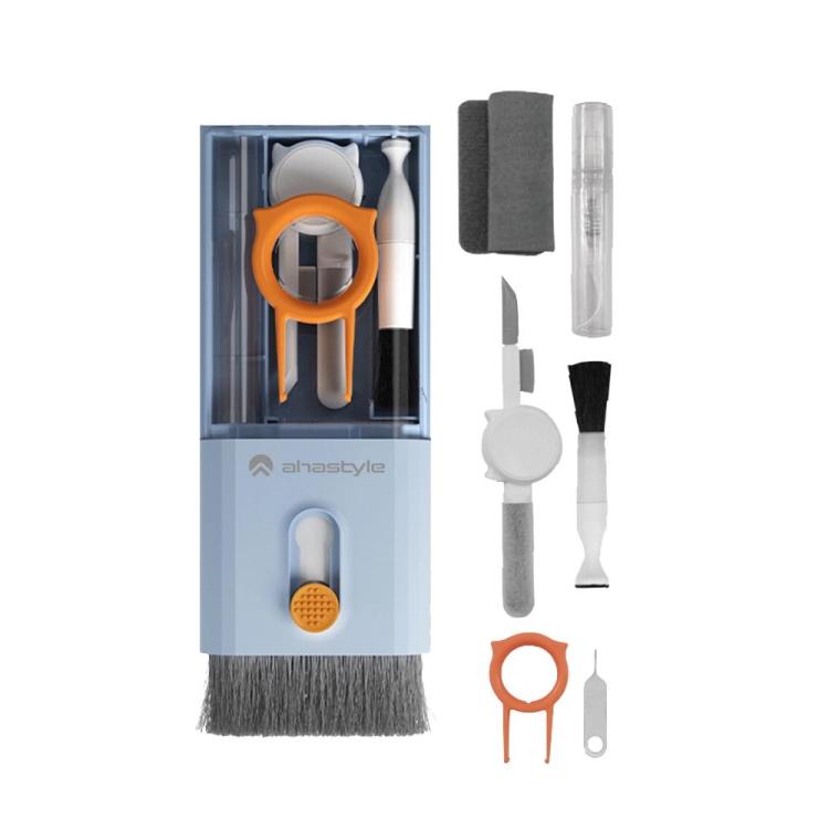 AhaStyle WG121 10 In 1 Multi-functional Cleaning Tools For Earphones Mobile Phones Tablets(Light Blue) - Other Accessories by AhaStyle | Online Shopping UK | buy2fix