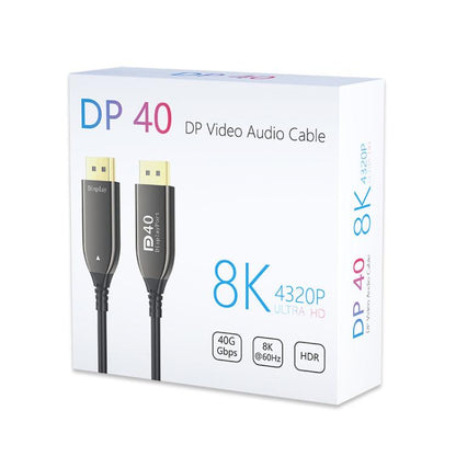 40M DP2.1 Male To Male 8K 60Hz HD Fiber Optic Cable For TV Computer Monitors Projectors -  by buy2fix | Online Shopping UK | buy2fix