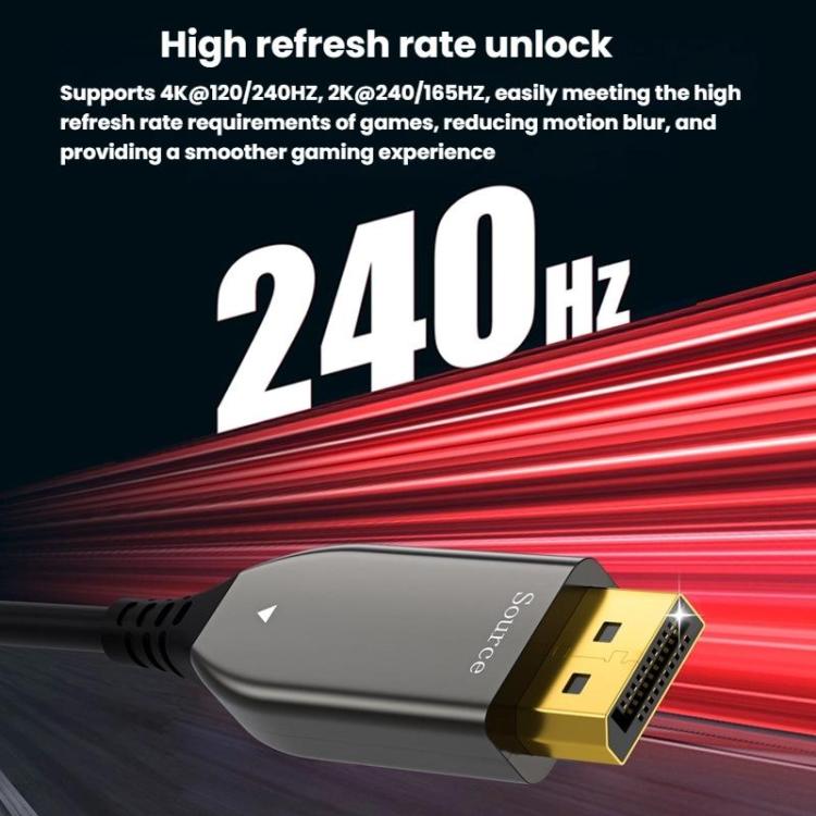 40M DP2.1 Male To Male 8K 60Hz HD Fiber Optic Cable For TV Computer Monitors Projectors -  by buy2fix | Online Shopping UK | buy2fix