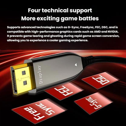 25M DP2.1 Male To Male 8K 60Hz HD Fiber Optic Cable For TV Computer Monitors Projectors -  by buy2fix | Online Shopping UK | buy2fix