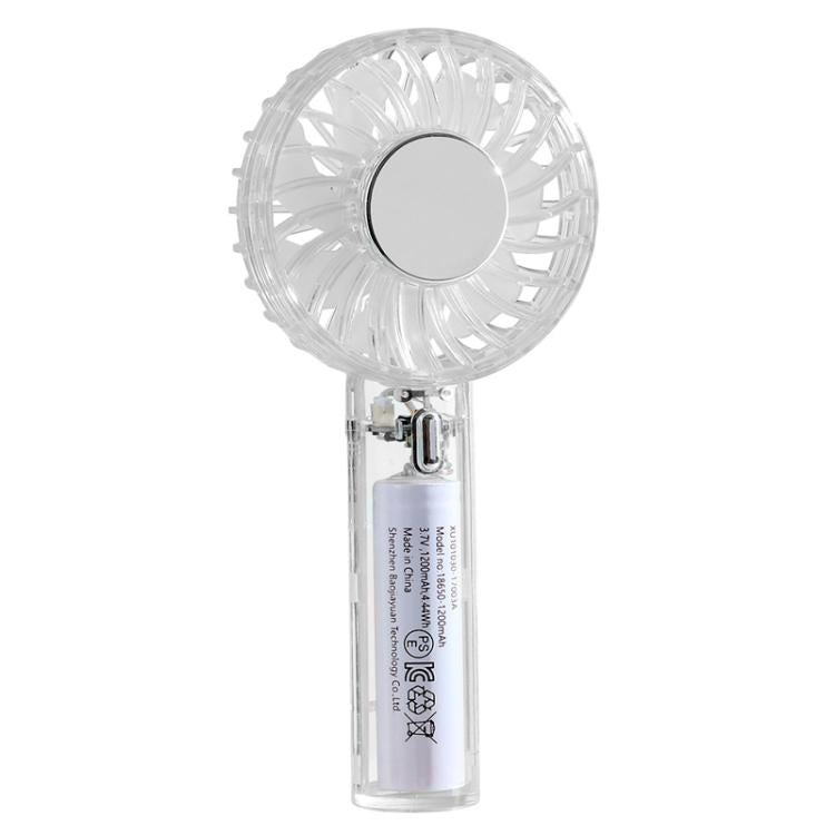 YL14 Transparent Handheld Fan USB Outdoor Portable Fan(Transparent) - Electric Fans by buy2fix | Online Shopping UK | buy2fix