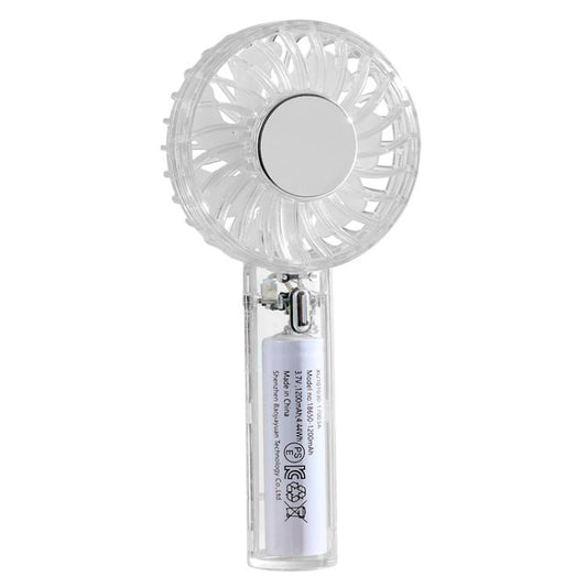 YL14 Transparent Handheld Fan USB Outdoor Portable Fan(Transparent) - Electric Fans by buy2fix | Online Shopping UK | buy2fix