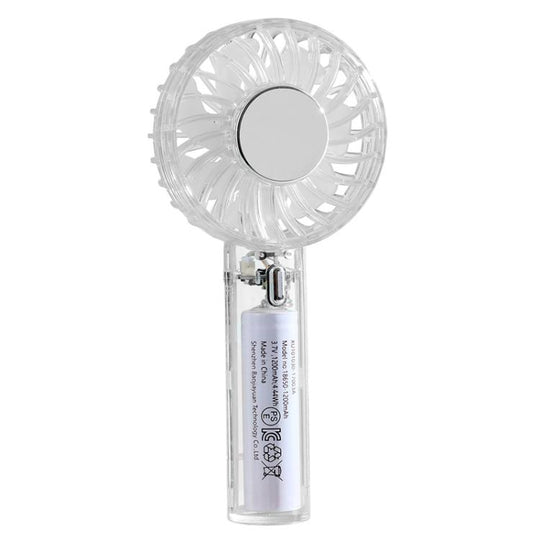 YL14 Transparent Handheld Fan USB Outdoor Portable Fan(Transparent)
