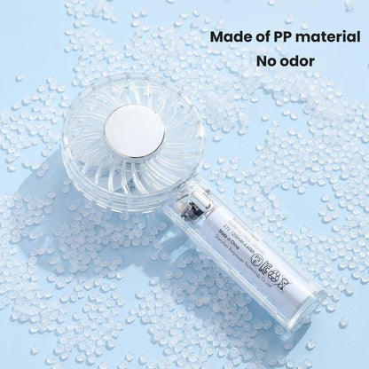 YL14 Transparent Handheld Fan USB Outdoor Portable Fan(Transparent) - Electric Fans by buy2fix | Online Shopping UK | buy2fix