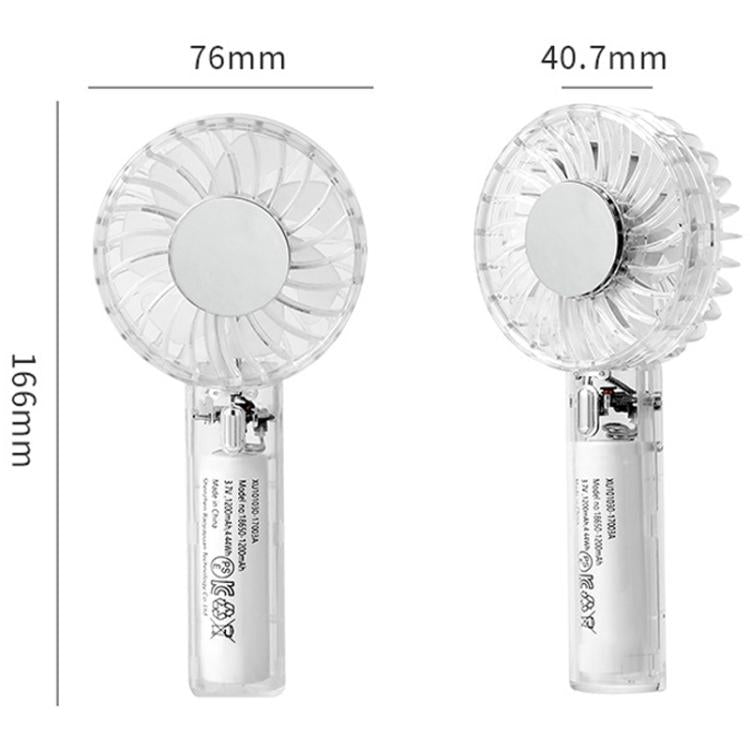 YL14 Transparent Handheld Fan USB Outdoor Portable Fan(Transparent) - Electric Fans by buy2fix | Online Shopping UK | buy2fix