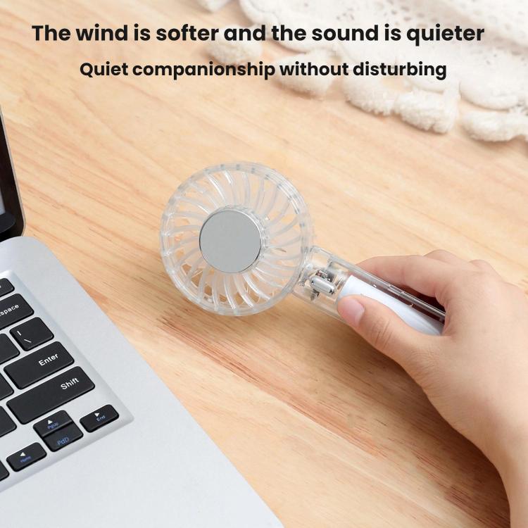 YL14 Transparent Handheld Fan USB Outdoor Portable Fan(Transparent) - Electric Fans by buy2fix | Online Shopping UK | buy2fix