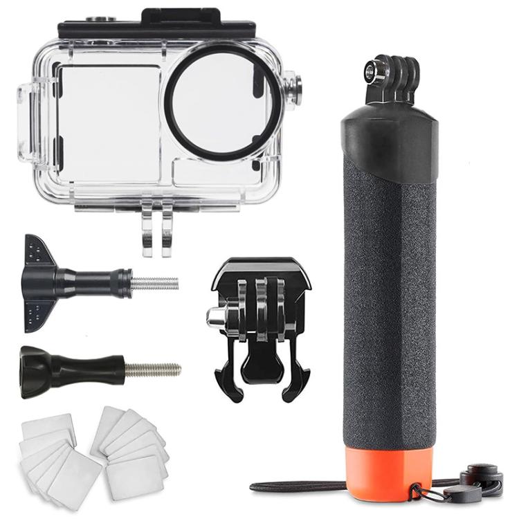 For DJI Action 5 Pro/4/3 Waterproof Diving Case with Buoyancy Float Stick Kit Includes Anti-Fog Inserts, Mounting Base - Case & Bags by buy2fix | Online Shopping UK | buy2fix