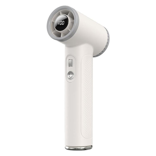 WT23 Handheld Digital Display Turbine Fan Outdoor Stepless Variable Speed Fan(Beige) - Electric Fans by buy2fix | Online Shopping UK | buy2fix