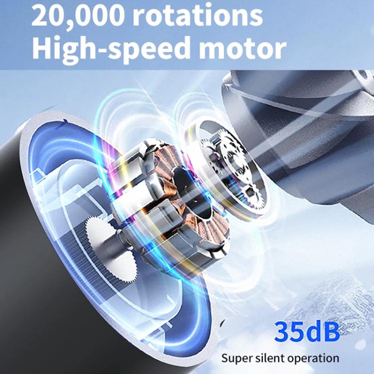 WT23 Handheld Digital Display Turbine Fan Outdoor Stepless Variable Speed Fan(Beige) - Electric Fans by buy2fix | Online Shopping UK | buy2fix