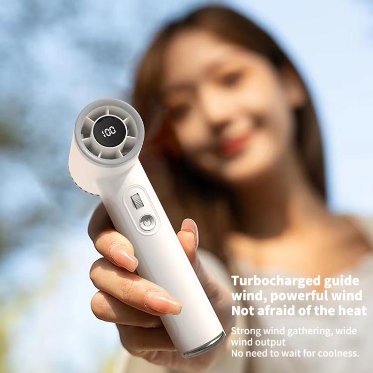 WT23 Handheld Digital Display Turbine Fan Outdoor Stepless Variable Speed Fan(Black) - Electric Fans by buy2fix | Online Shopping UK | buy2fix