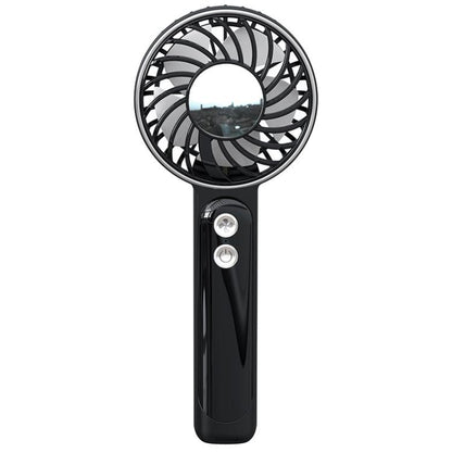 WT25 Handheld Fan With Lanyard Clip USB Desktop Silent Rechargeable Fan(Black) - Electric Fans by buy2fix | Online Shopping UK | buy2fix