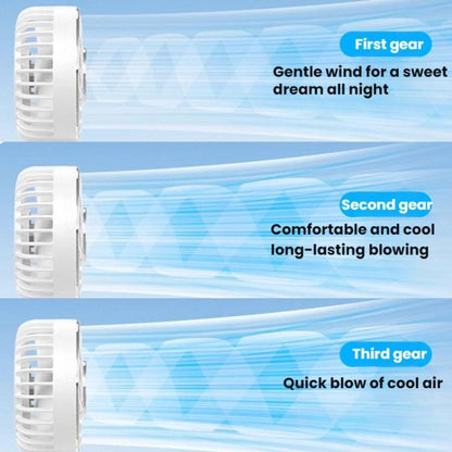 WT25 Handheld Fan With Lanyard Clip USB Desktop Silent Rechargeable Fan(White) - Electric Fans by buy2fix | Online Shopping UK | buy2fix