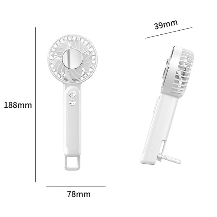 WT25 Handheld Fan With Lanyard Clip USB Desktop Silent Rechargeable Fan(Pink) - Electric Fans by buy2fix | Online Shopping UK | buy2fix