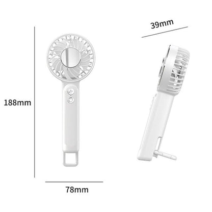 WT25 Handheld Fan With Lanyard Clip USB Desktop Silent Rechargeable Fan(Black) - Electric Fans by buy2fix | Online Shopping UK | buy2fix