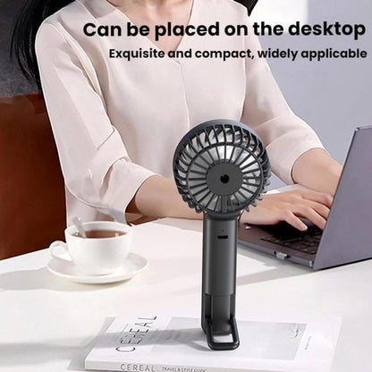 WT25 Handheld Fan With Lanyard Clip USB Desktop Silent Rechargeable Fan(White) - Electric Fans by buy2fix | Online Shopping UK | buy2fix