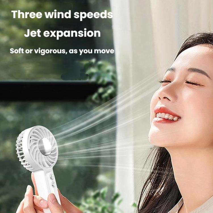 WT25 Handheld Fan With Lanyard Clip USB Desktop Silent Rechargeable Fan(White) - Electric Fans by buy2fix | Online Shopping UK | buy2fix