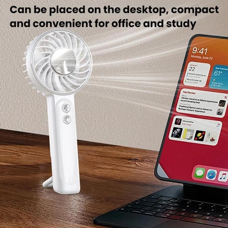 WT25 Handheld Fan With Lanyard Clip USB Desktop Silent Rechargeable Fan(Black) - Electric Fans by buy2fix | Online Shopping UK | buy2fix