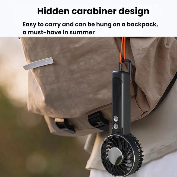 WT25 Handheld Fan With Lanyard Clip USB Desktop Silent Rechargeable Fan(White) - Electric Fans by buy2fix | Online Shopping UK | buy2fix