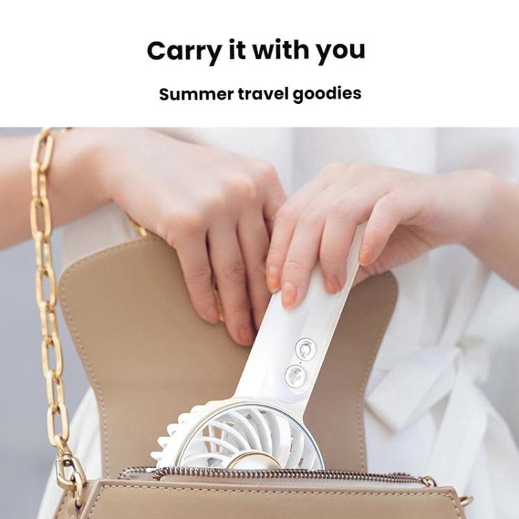 WT25 Handheld Fan With Lanyard Clip USB Desktop Silent Rechargeable Fan(White) - Electric Fans by buy2fix | Online Shopping UK | buy2fix