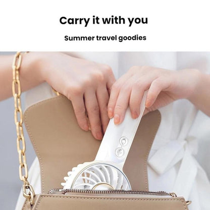 WT25 Handheld Fan With Lanyard Clip USB Desktop Silent Rechargeable Fan(Black) - Electric Fans by buy2fix | Online Shopping UK | buy2fix