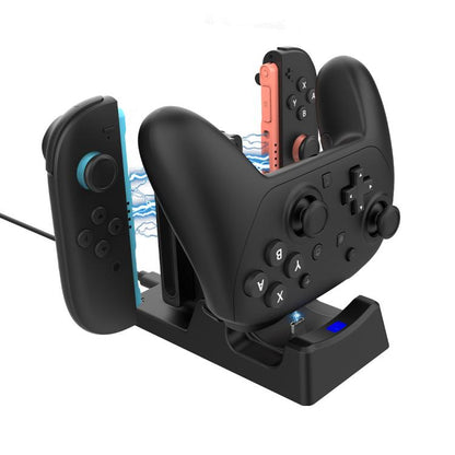For Nintendo Switch 2 Joy-Con & Pro Controller 3-in-1 Charging Dock Storage Holder with LED Indicators - Charger & Power by buy2fix | Online Shopping UK | buy2fix