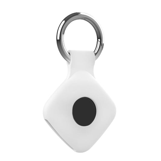 For Tile Mate / Mate Pro Anti-Loss Device Silicone Protective Case With Keyring Location Tracking Shell(White) - Tracker Protective Case by buy2fix | Online Shopping UK | buy2fix