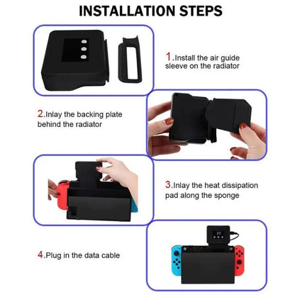 For Nintendo Switch 2 / Switch Console Exhaust Radiator With Temperature Display data(White) - Holder by buy2fix | Online Shopping UK | buy2fix