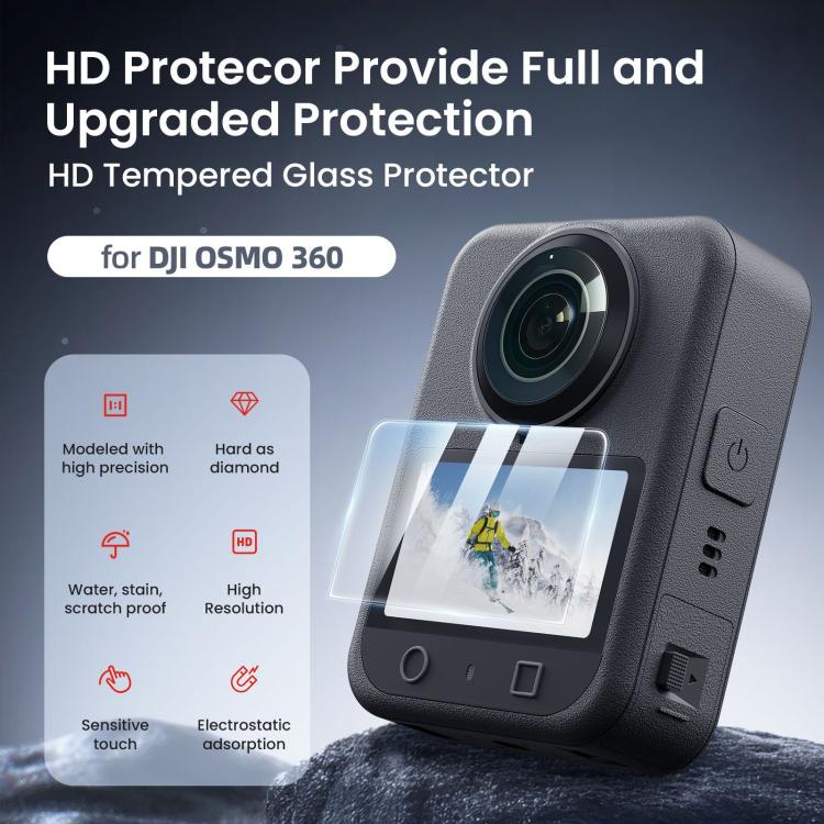 For DJI Osmo 360 Camera AMagisn HD Tempered Glass Screen Protector 1 Set - Protective Film & Stickers by aMagisn | Online Shopping UK | buy2fix