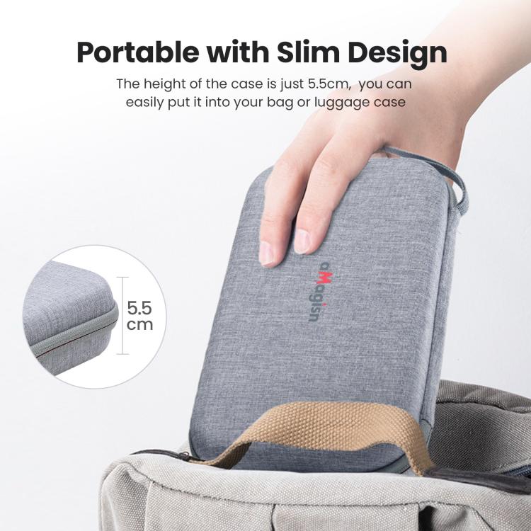 For DJI Osmo 360 aMagisn Mid-Size Storage Case Durable Organizer Bag With Detachable Inner Tray(Gray) - Case & Bags by aMagisn | Online Shopping UK | buy2fix
