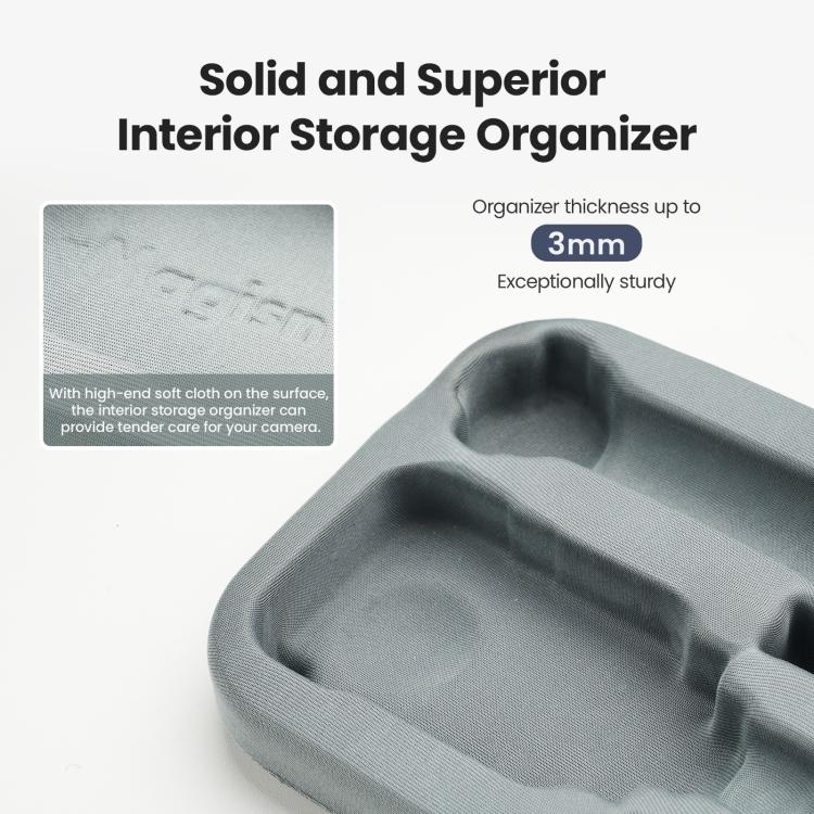 For DJI Osmo 360 aMagisn Mid-Size Storage Case Durable Organizer Bag With Detachable Inner Tray(Gray) - Case & Bags by aMagisn | Online Shopping UK | buy2fix