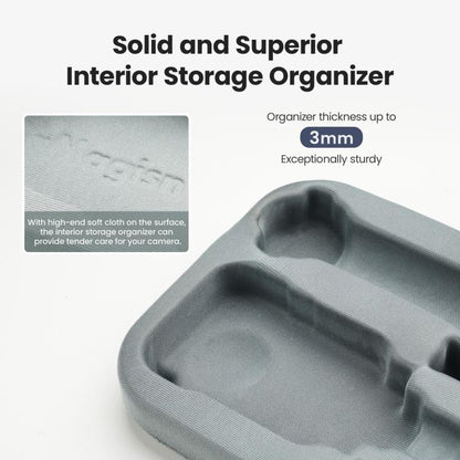 For DJI Osmo 360 aMagisn Mid-Size Storage Case Durable Organizer Bag With Detachable Inner Tray(Gray) - Case & Bags by aMagisn | Online Shopping UK | buy2fix