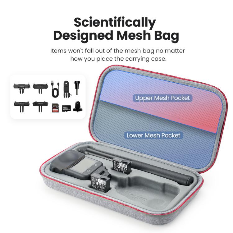 For DJI Osmo 360 aMagisn Mid-Size Storage Case Durable Organizer Bag With Detachable Inner Tray(Gray) - Case & Bags by aMagisn | Online Shopping UK | buy2fix