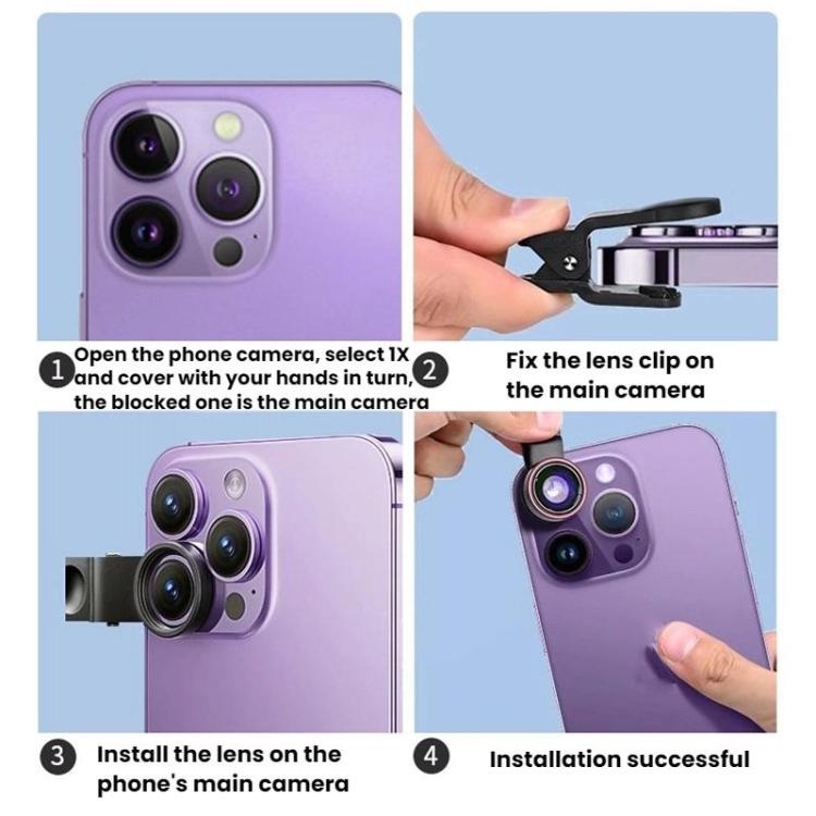 25X Macro High Definition Camera Mobile Phone Lens With Lens Clip - Macro & Wide-angle by buy2fix | Online Shopping UK | buy2fix