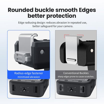 For DJI Osmo 360/Action 5 Pro/4/3 aMagisn Magnetic Quick-Release Adapter Plastic Snap-On Base(Black) - Other by aMagisn | Online Shopping UK | buy2fix