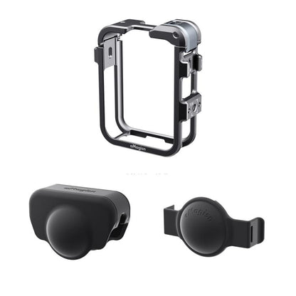 For DJI Osmo 360 AMagisn Quick-Release Metal Cage With Dual/Single Lens Caps Camera Mount Rig(Smokey Steel) - Protection Frame by aMagisn | Online Shopping UK | buy2fix