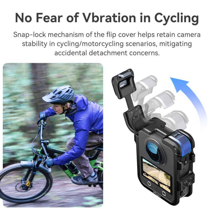 For DJI Osmo 360 AMagisn Quick-Release Metal Cage With Dual/Single Lens Caps Camera Mount Rig(Smokey Steel) - Protection Frame by aMagisn | Online Shopping UK | buy2fix