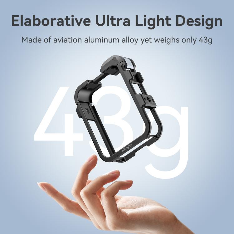 For DJI Osmo 360 AMagisn Quick-Release Metal Cage With Dual/Single Lens Caps Camera Mount Rig(Black) - Protection Frame by aMagisn | Online Shopping UK | buy2fix