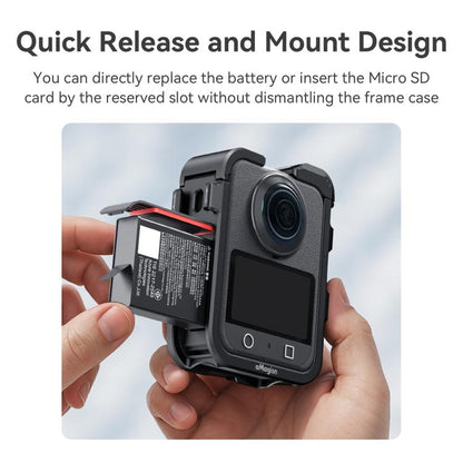 For DJI Osmo 360 AMagisn Quick-Release Metal Cage With Dual/Single Lens Caps Camera Mount Rig(Smokey Steel) - Protection Frame by aMagisn | Online Shopping UK | buy2fix
