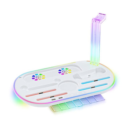 For Nintendo Switch 2 JYS NS2322 With RGB Light Charging Base Cooling Charging Storage Integrated Base(White) - Holder by JYS | Online Shopping UK | buy2fix