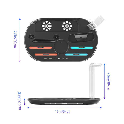 For Nintendo Switch 2 JYS NS2322 With RGB Light Charging Base Cooling Charging Storage Integrated Base(White) - Holder by JYS | Online Shopping UK | buy2fix