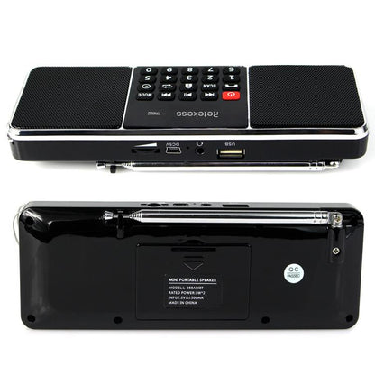 Retekess TR602 2 Band Bluetooth Radio MP3 Player(Black English Version) - Radio Player by Retekess | Online Shopping UK | buy2fix