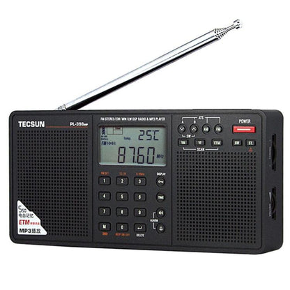 TECSUN PL-398MP Stereo Portable Full-Band Digital Tuning Radio Support SD Card Playback, Spec: Standard(Black) - Radio Player by TECSUN | Online Shopping UK | buy2fix