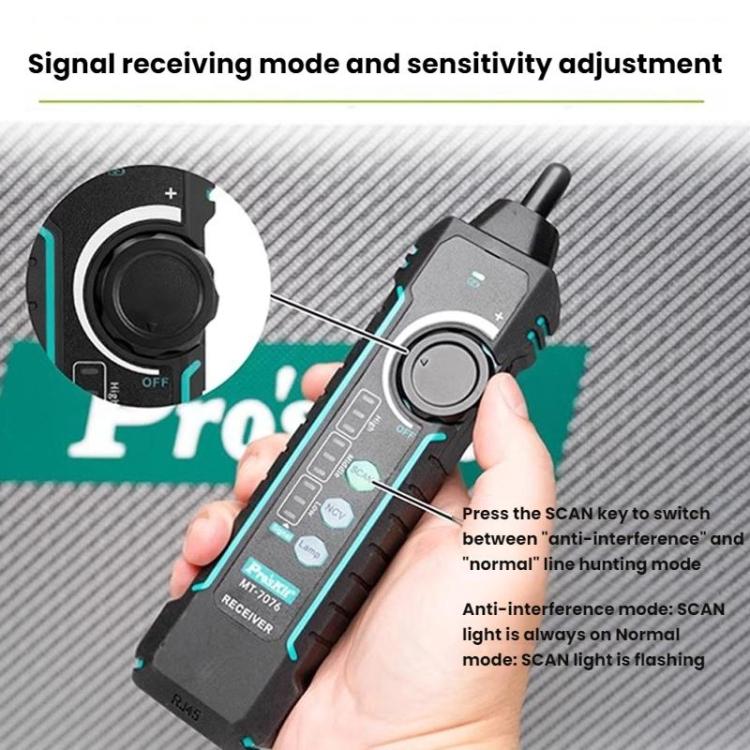 ProsKit MT-7076 LCD Anti-Interference Network Testing Cable Tracer(Green) - Lan Cable and Tools by ProsKit | Online Shopping UK | buy2fix