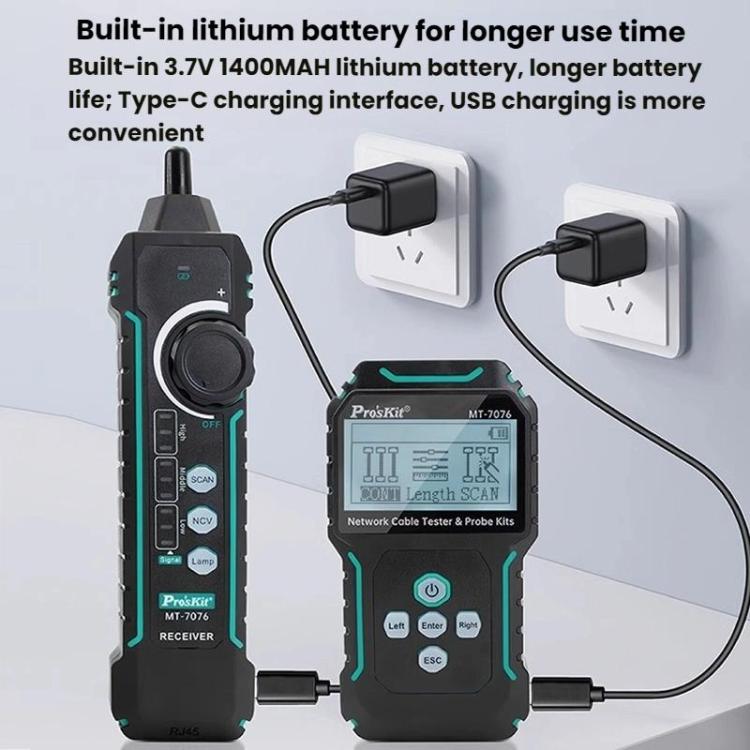 ProsKit MT-7076 LCD Anti-Interference Network Testing Cable Tracer(Green) - Lan Cable and Tools by ProsKit | Online Shopping UK | buy2fix