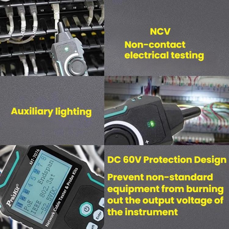 ProsKit MT-7076 LCD Anti-Interference Network Testing Cable Tracer(Green) - Lan Cable and Tools by ProsKit | Online Shopping UK | buy2fix