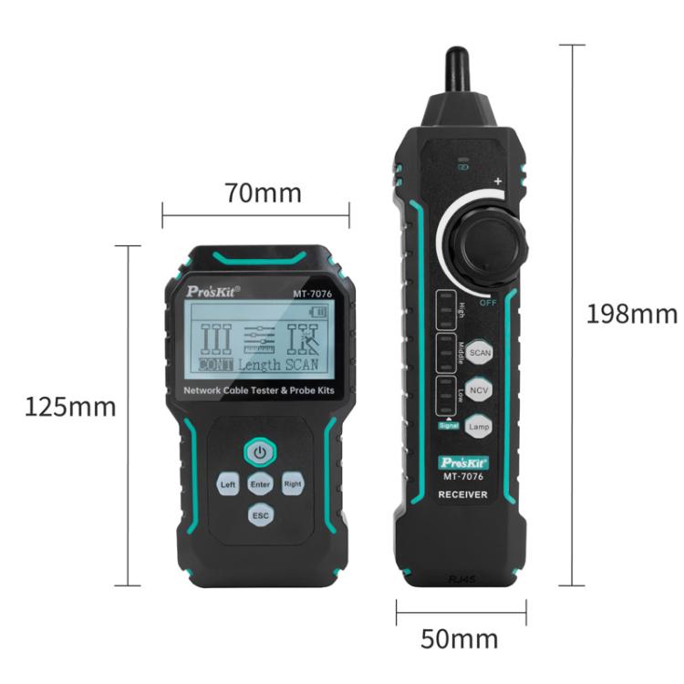 ProsKit MT-7076 LCD Anti-Interference Network Testing Cable Tracer(Green) - Lan Cable and Tools by ProsKit | Online Shopping UK | buy2fix