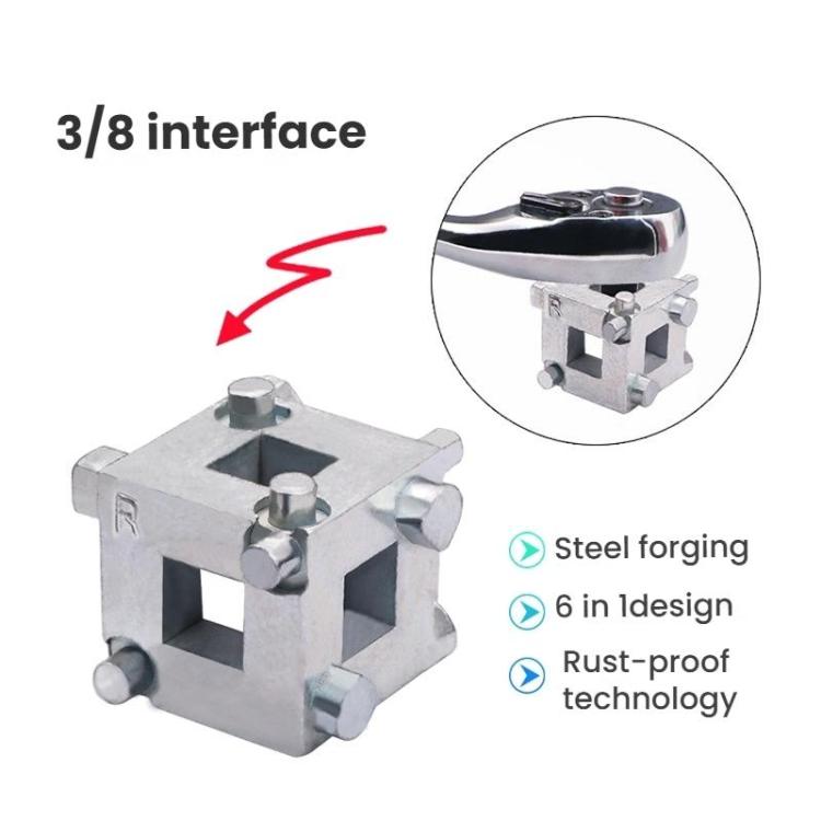 Automotive Disc Brake Piston Adjuster Brake Pad Replacement Tool(3/8 connector) - Hand Tool Sets by buy2fix | Online Shopping UK | buy2fix