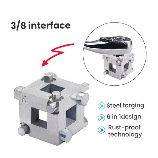 Automotive Disc Brake Piston Adjuster Brake Pad Replacement Tool(3/8 connector) - Hand Tool Sets by buy2fix | Online Shopping UK | buy2fix