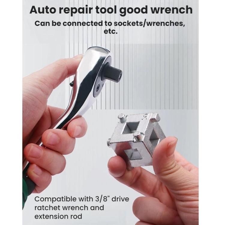 Automotive Disc Brake Piston Adjuster Brake Pad Replacement Tool(3/8 connector) - Hand Tool Sets by buy2fix | Online Shopping UK | buy2fix